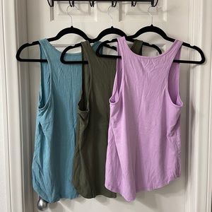3 racer back tank tops